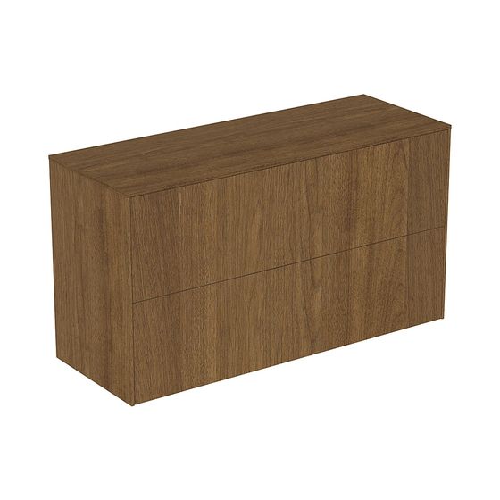 Ideal Standard Waschtisch-Unterschrank Conca, 2 Auszüge, ohne Ausschnitt, 1002x373x550mm, Walnuss Dunkel