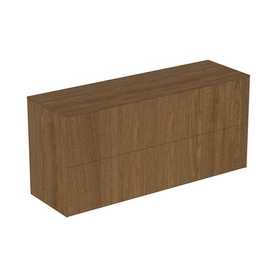 Ideal Standard Waschtisch-Unterschrank Conca, 2 Auszüge, ohne Ausschnitt, 1202x373x550mm, Walnuss Dunkel