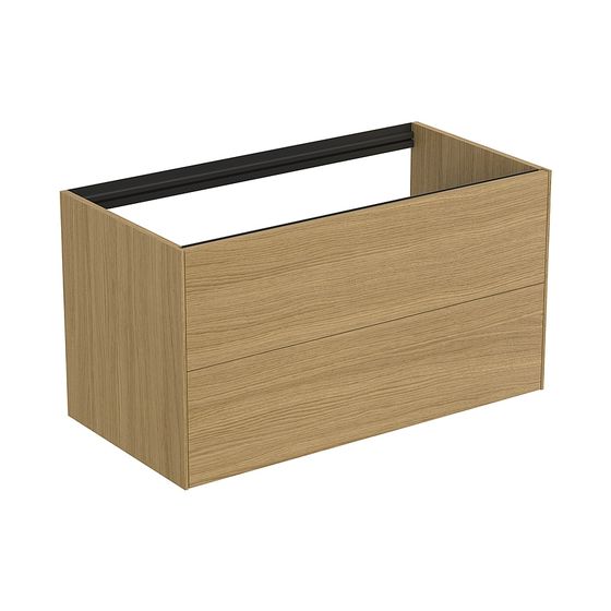 Ideal Standard Waschtisch-Unterschrank Conca, 2 Auszüge, ohne Platte, 1000x505x540mm, Eiche hell