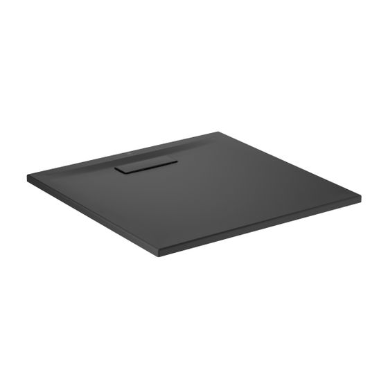 Ideal Standard Quadrat-Brausewanne Ultra Flat New, 800x800x25mm, Schwarz