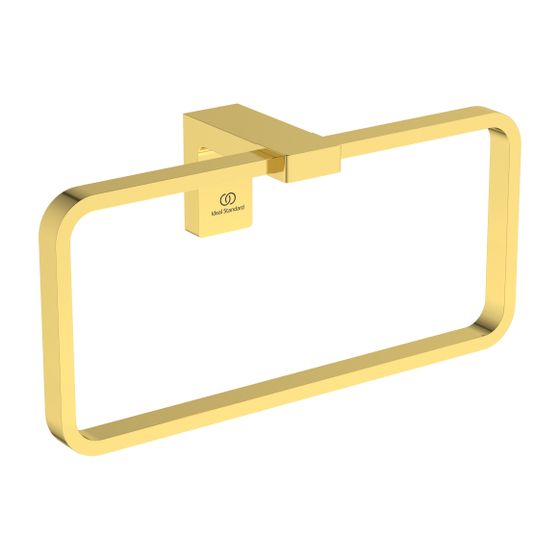 Ideal Standard Handtuchring Conca Cube, eckig, Brushed Gold