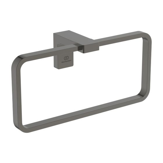 Ideal Standard Handtuchring Conca Cube, eckig, Magnetic Grey