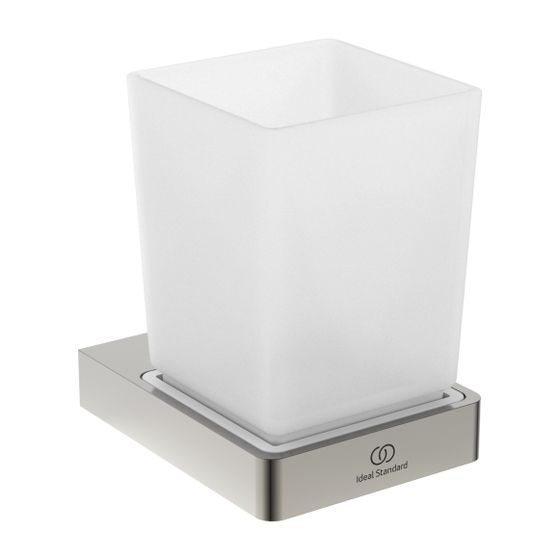 Ideal Standard Mundglas Conca Cube, eckig, Silver Storm