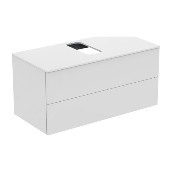 Ideal Standard Waschtisch-Unterschrank Adapto, 2 Auszüge, 1050x505x502mm, Hochglanz weiß lackiert