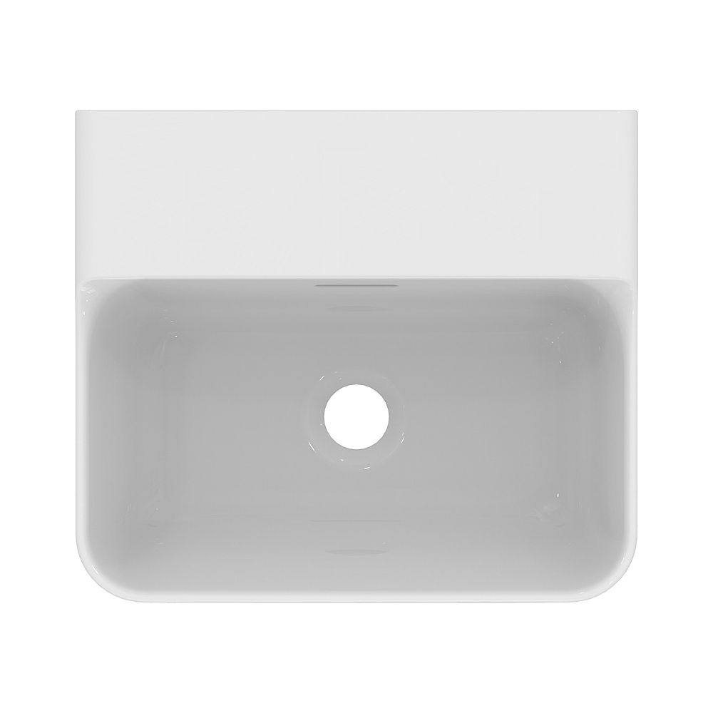 Ideal Standard Handwaschbecken Conca, ohne Hahnloch, mit Überlauf 400x350x165mm, Weiß... IST-T381101 8014140458272 (Abb. 2)