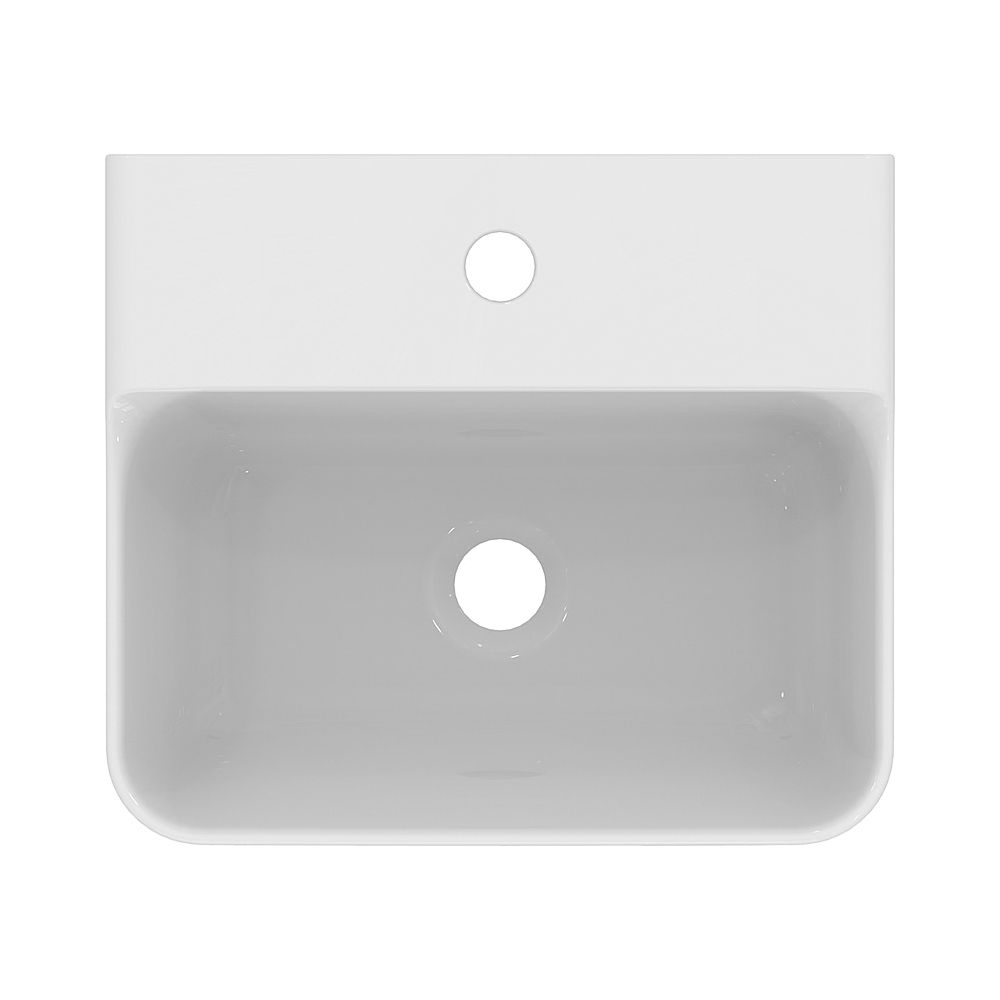 Ideal Standard Handwaschbecken Conca, 1 Hahnloch, ohne Überlauf 400x350x145mm, geschliffen... IST-T387801 8014140458760 (Abb. 2)