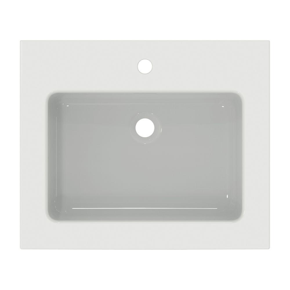 Ideal Standard Möbelwaschtisch Extra 1 Hahnloch, mit Überlauf 610x510x150mm Weiß... IST-T435801 8014140482543 (Abb. 2)