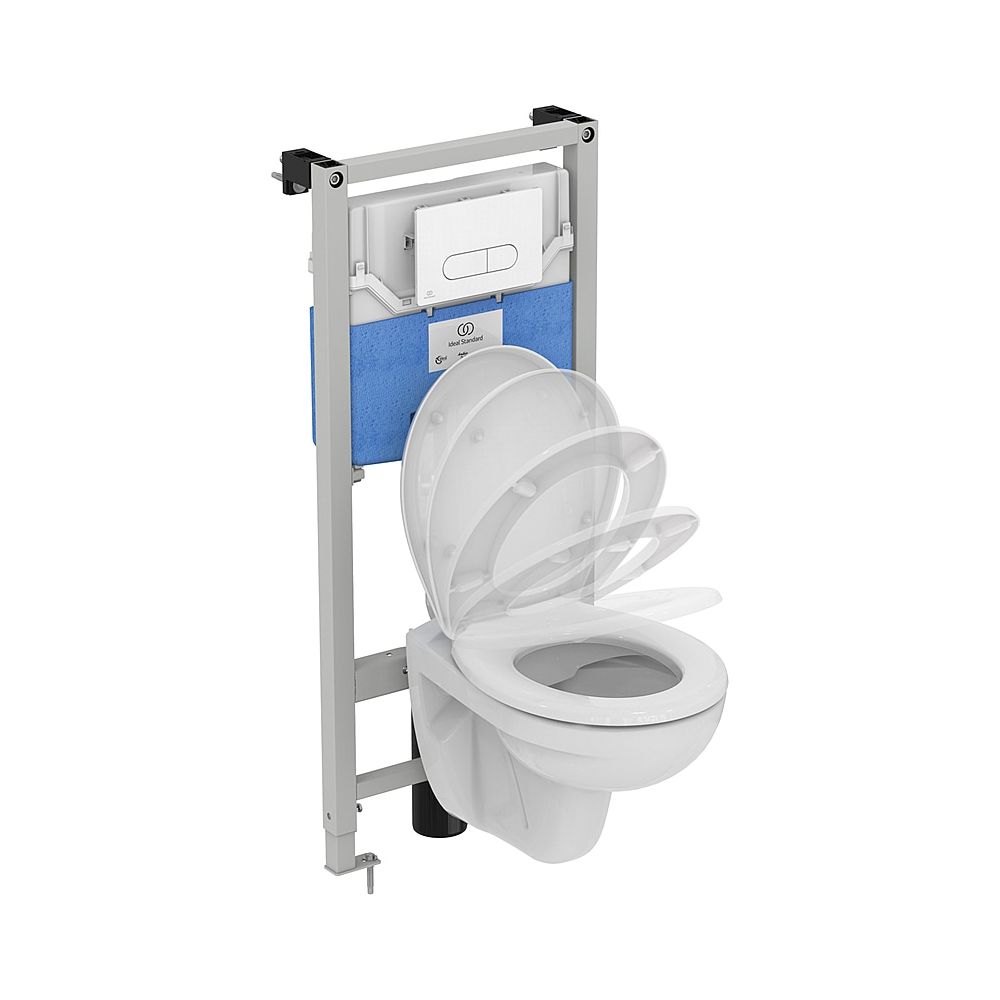 Ideal Standard Bundle WC-Element ProSys, WC RimLS Eurovit und Platte Oleas M1 Weiß... IST-R043501 3391500585959 (Abb. 1)