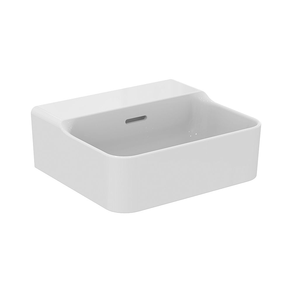 Ideal Standard Handwaschbecken Conca, ohne Hahnloch, mit Überlauf 400x350x165mm, Weiß mit ... IST-T3811MA 8014140468998 (Abb. 1)