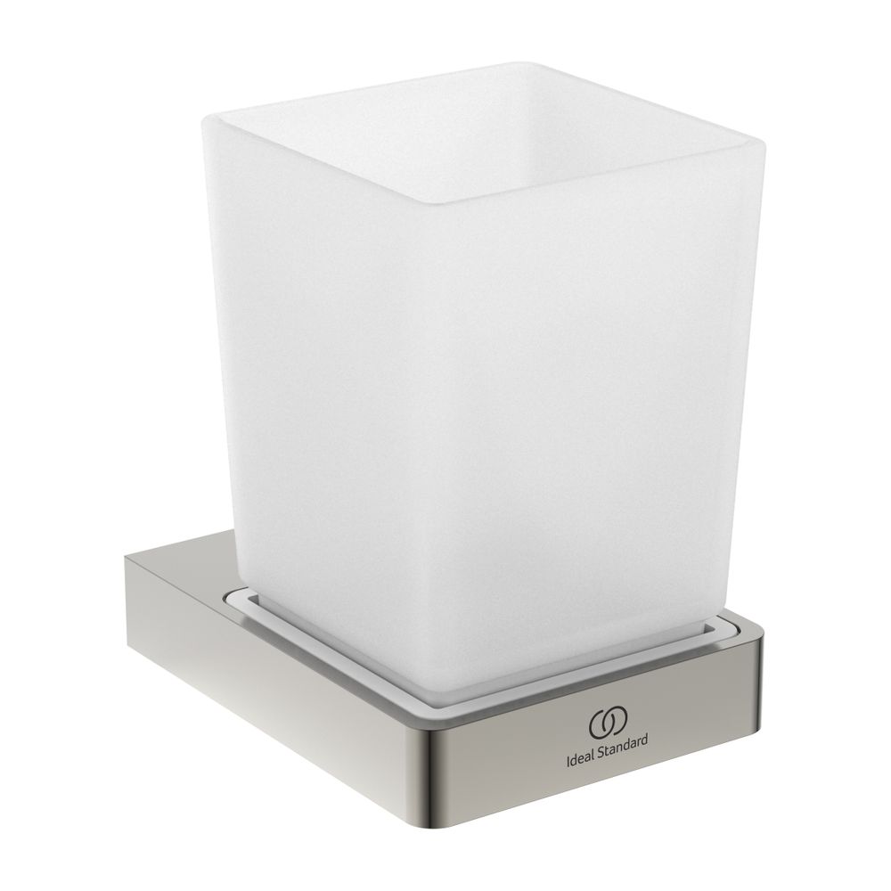 Ideal Standard Mundglas Conca Cube, eckig, Silver Storm... IST-T4504GN 8014140479277 (Abb. 1)