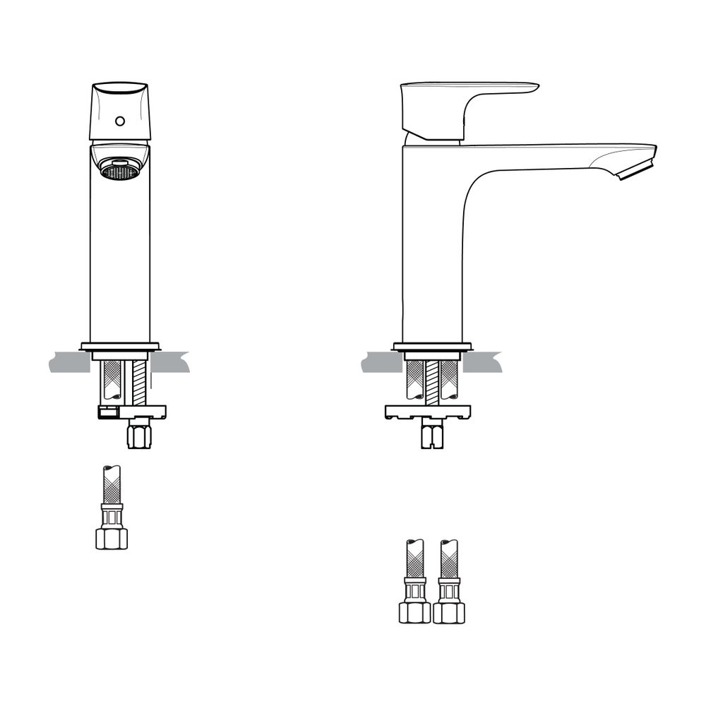 Ideal Standard Waschtisch-Armatur Connect Air, Grande Slim, ohne Ablgarn., Ausld.125mm, Br... IST-A7015A2 4015413346672 (Abb. 3)
