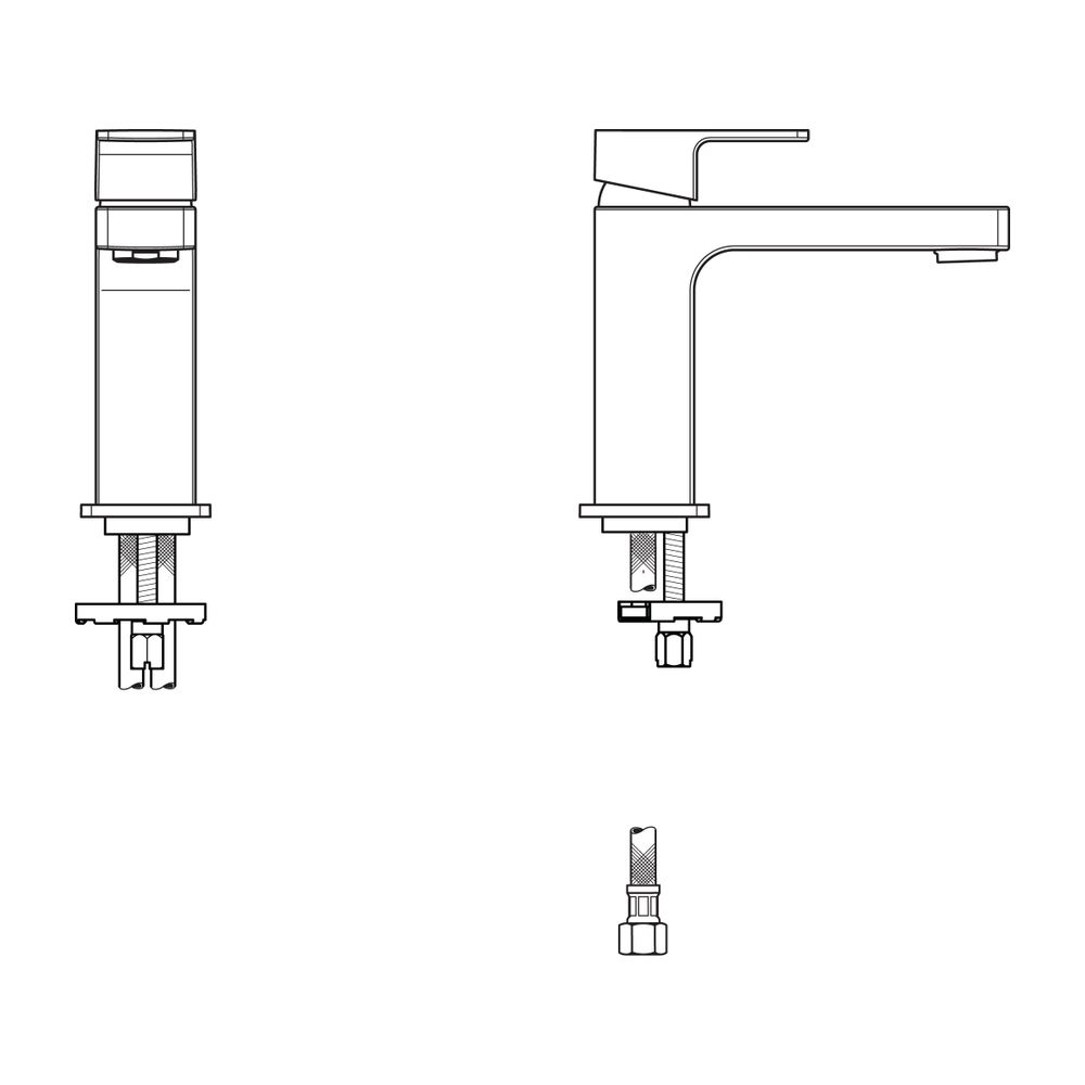 Ideal Standard Waschtischarmatur Edge, Slim, 5 l/min., ohne Ablgarn., Ausld.120mm, Chrom... IST-A7103AA 4015413343848 (Abb. 3)