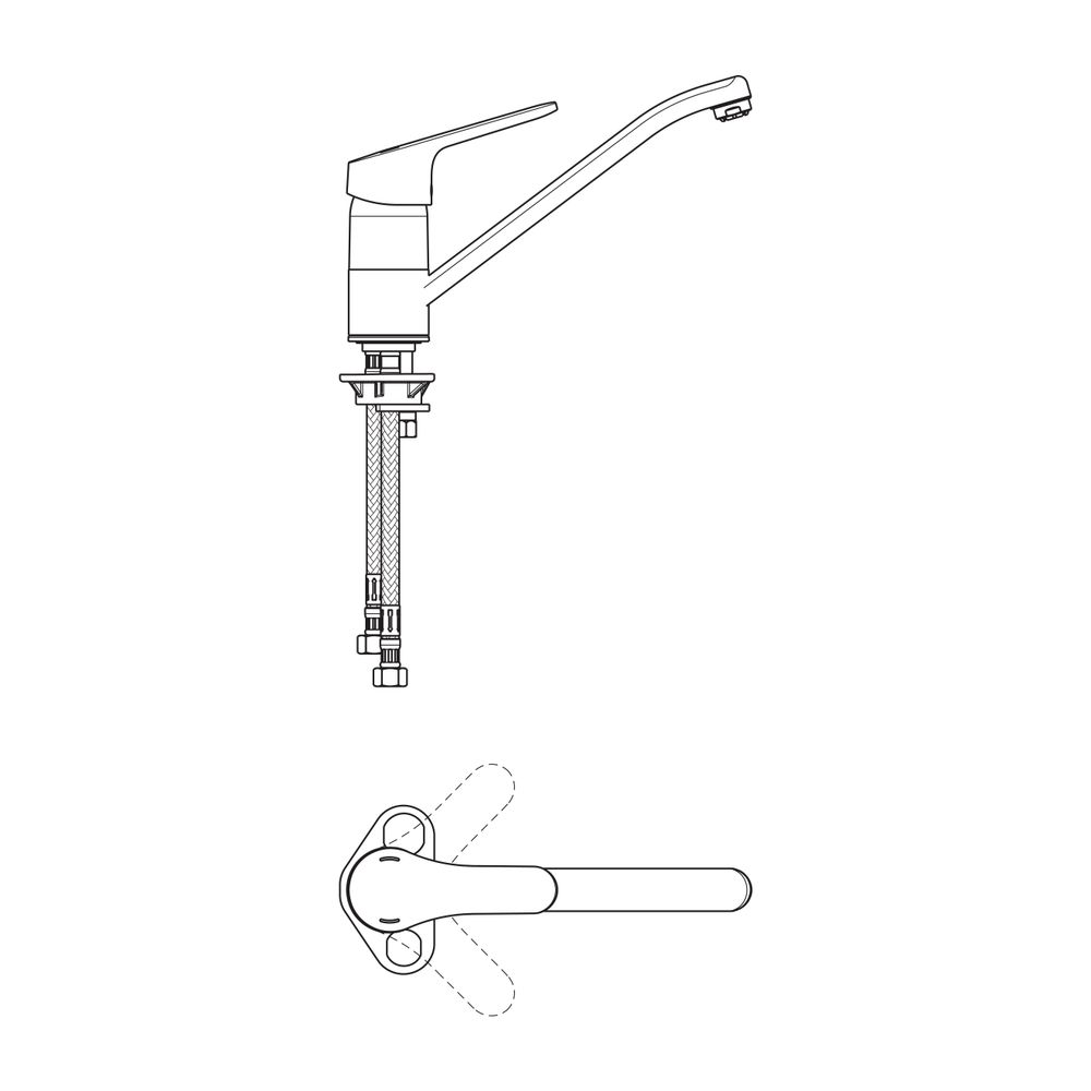 Ideal Standard Küchenarmatur Ceraform, ND, Ausld. 227mm, Chrom... IST-B1932AA 3800861058984 (Abb. 3)