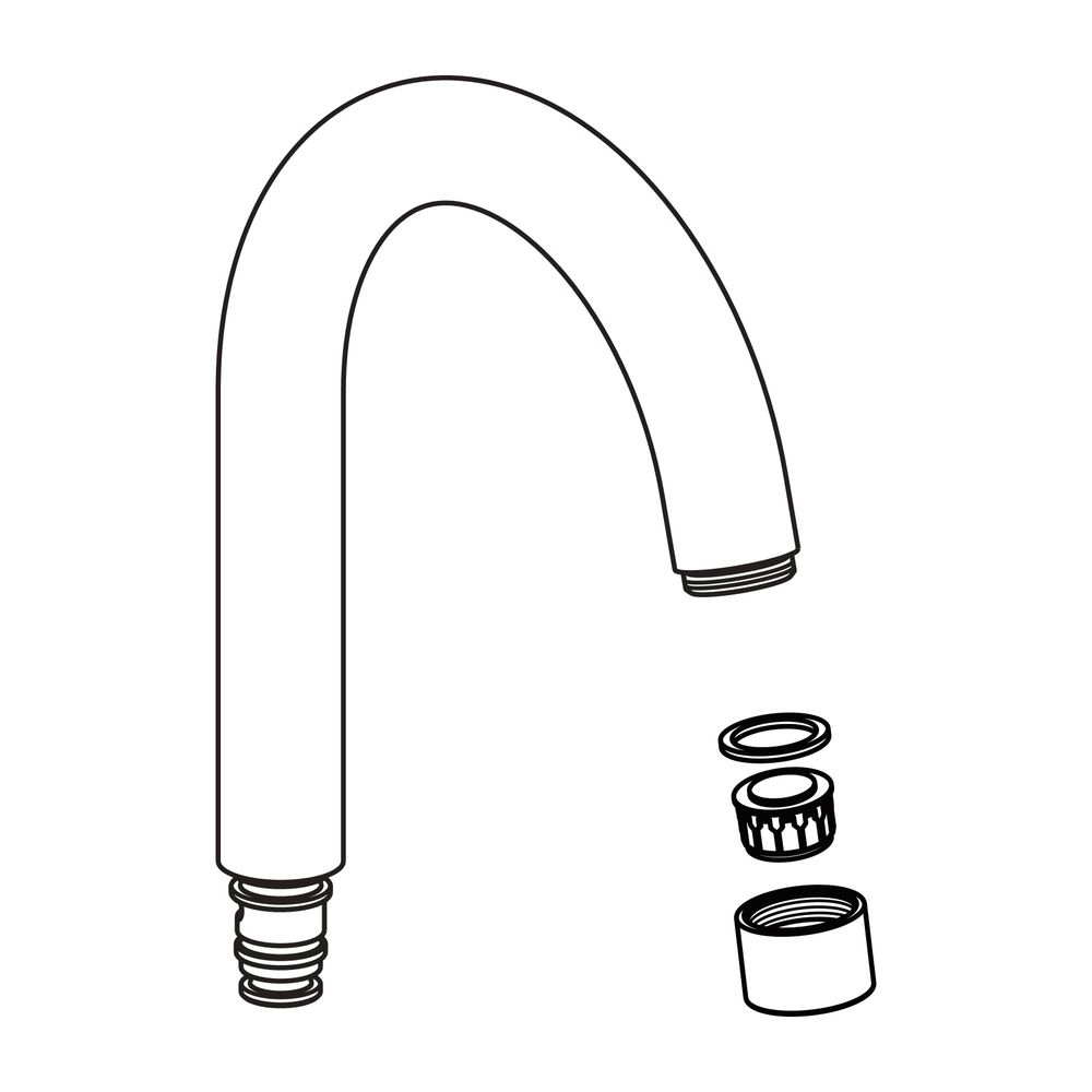 Ideal Standard Rohrauslauf R145mm, 120gr., Strahlregler, Chrom... IST-B961014AA 3800861041894 (Abb. 1)