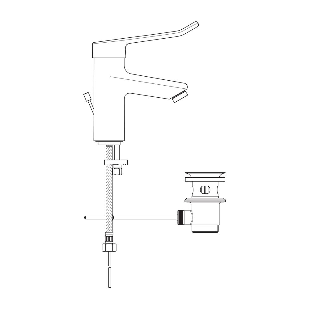 Ideal Standard Waschtisch-Armatur Ceraplus mit Bügelgriff mit Ablaufgarnitur Ausld. 112mm ... IST-BC095AA 3800861059516 (Abb. 3)