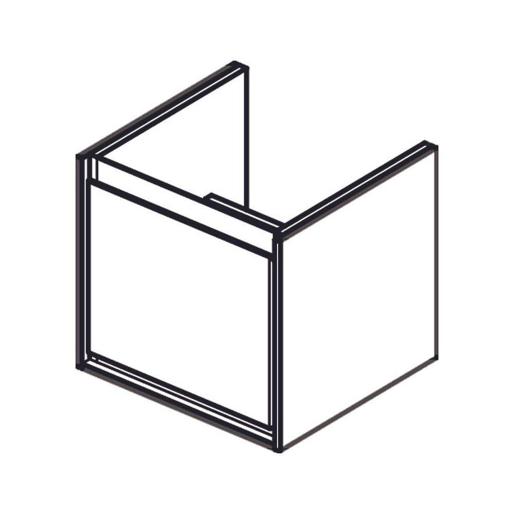 Ideal Standard WT-USchrank Connect Air Cube, 1 Auszug 435x402x400mm, Braun matt und Weiß m... IST-E0842VY 5017830520139 (Abb. 3)