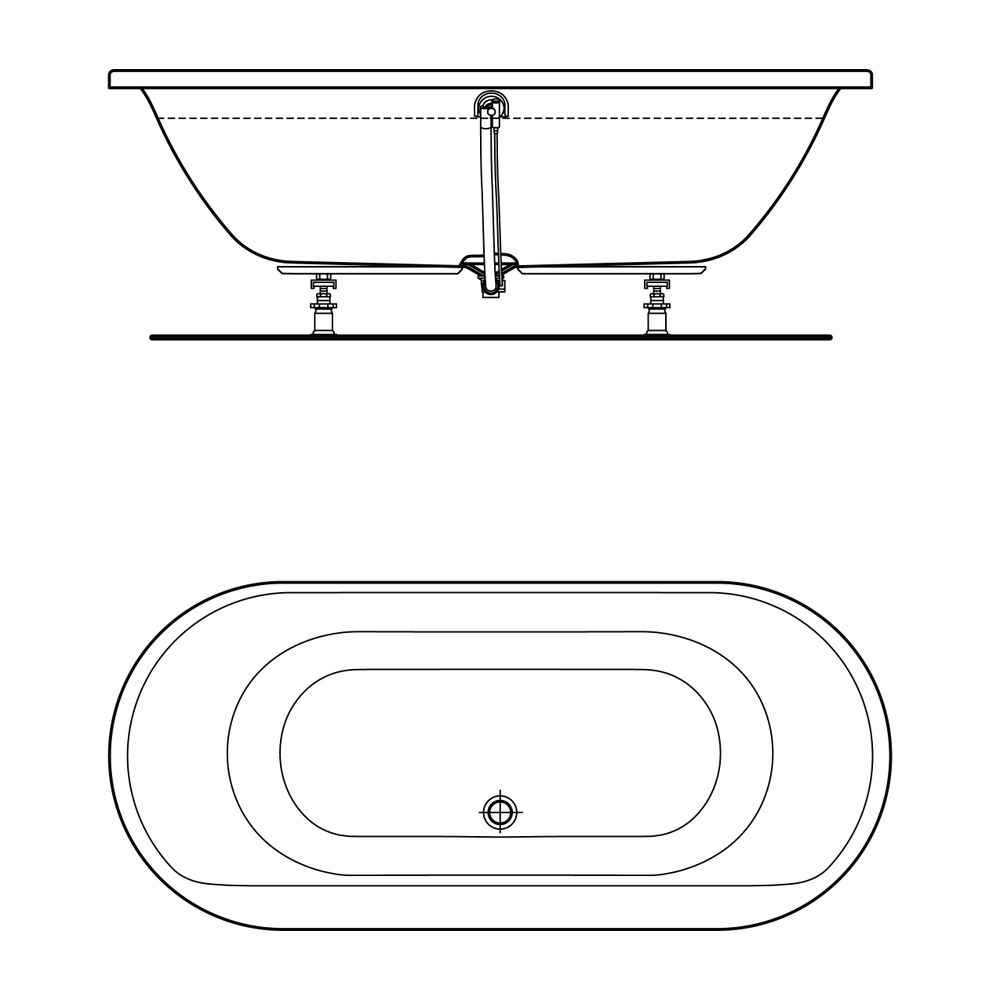 Ideal Standard Oval-Badewanne Connect Air, 1800x800x475mm, Weiß... IST-E106801 5017830518778 (Abb. 4)