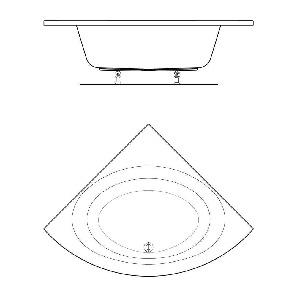 Ideal Standard Eck-Badewanne Connect Air, 1200x1200x465mm, Weiß... IST-E124801 5017830424369 (Abb. 4)