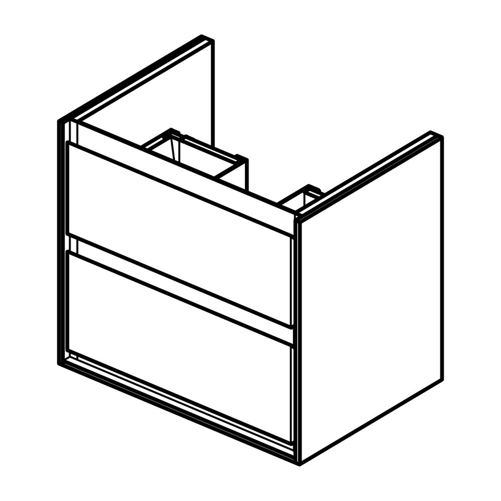Ideal Standard WT-USchrank Connect Air Cube, 2 Auszüge, 580x409x517mm, Weiß glatt und Hell... IST-E1605KN 5017830534877 (Abb. 3)