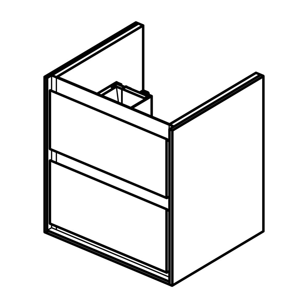 Ideal Standard WT-USchrank Connect Air Cube, 2 Auszüge, 480x409x517mm, Weiß glatt und matt... IST-E1607B2 5017830534945 (Abb. 3)