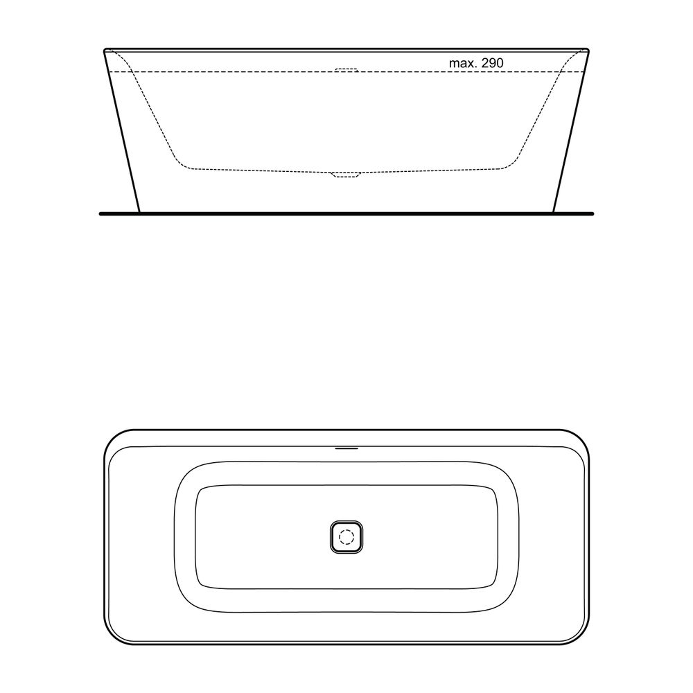 Ideal Standard Kf-Badewanne Tonic II, freistehend, mit Ablaufgarnitur 1800x800x490mm, Weiß... IST-E398101 5017830487715 (Abb. 3)
