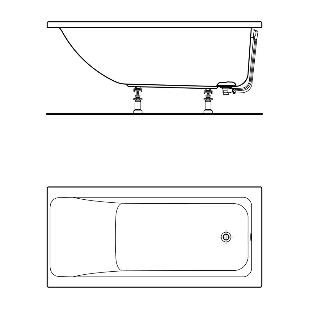 Ideal Standard Körperform-Badewanne Connect Air, 1500x700x475mm, Weiß... IST-T361301 8014140448198 (Abb. 4)