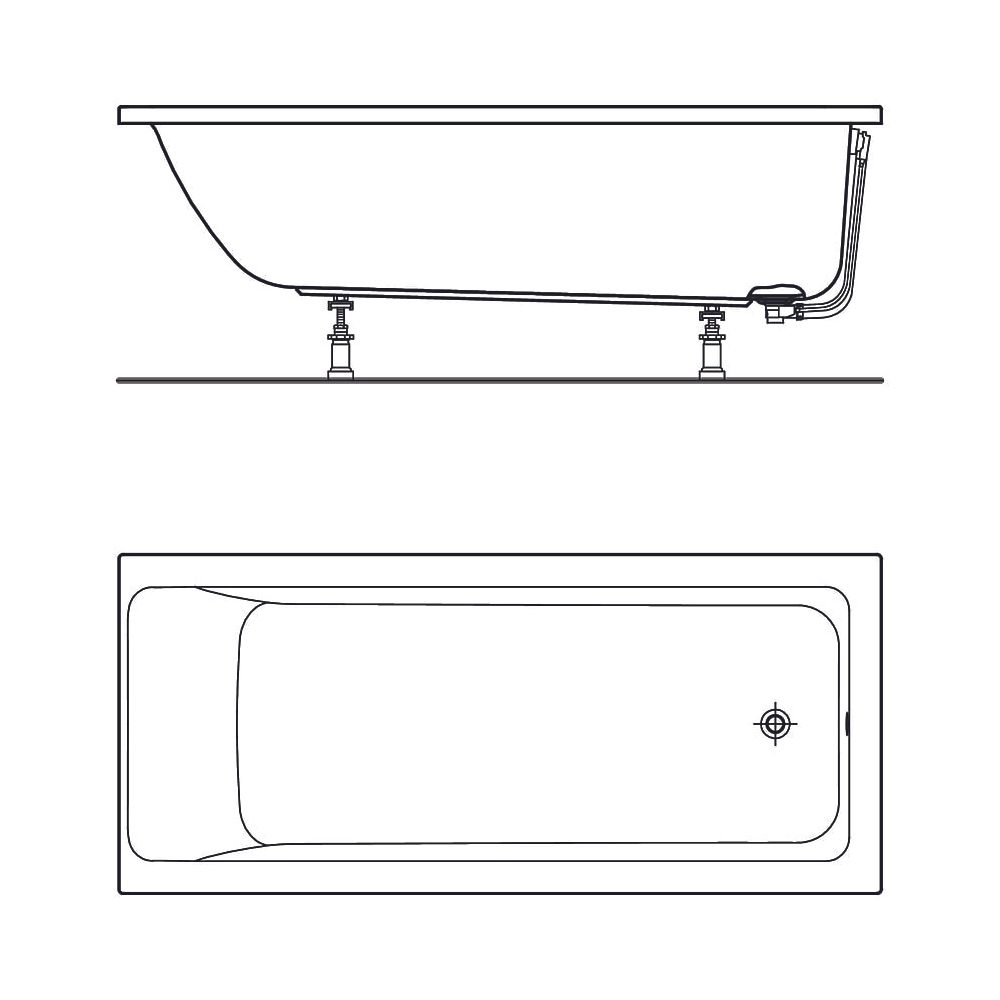 Ideal Standard Körperform-Badewanne Connect Air, 1800x800x475mm, Weiß... IST-T362201 8014140448280 (Abb. 4)