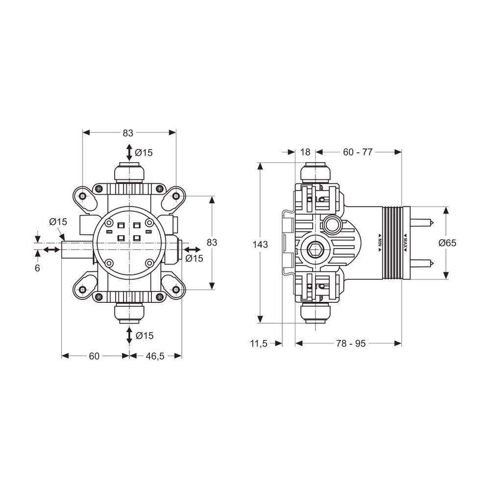 Ideal Standard UP-Bausatz 1 universal Archimodule... IST-A1501NU 4015413327152 (Abb. 2)