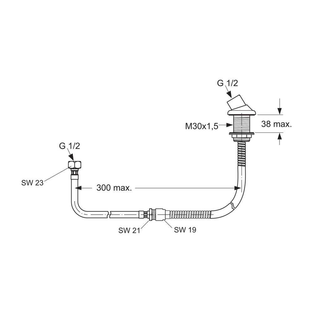 Ideal Standard Handbrauseanschluss Chrom... IST-A2263AA 4015413359399 (Abb. 2)