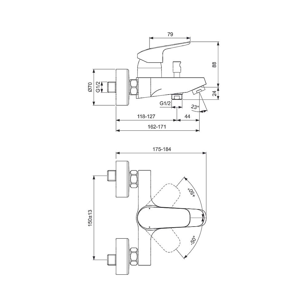 Ideal Standard Armaturenpaket Ceraflex, mit Waschtisch-Armatur, Brause-Armit und 3-Funkti... IST-BD013AA 3800861089841 (Abb. 12)