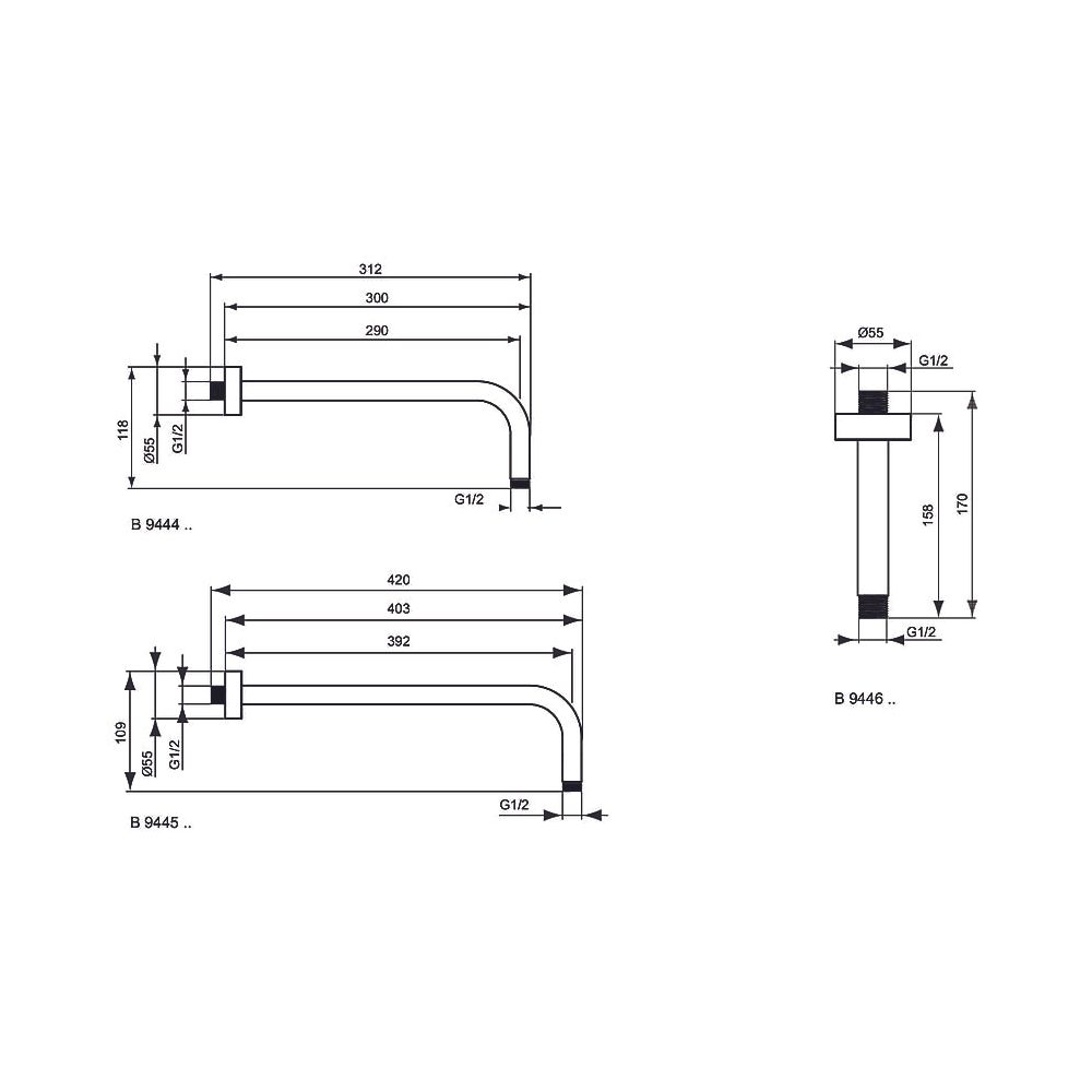 Ideal Standard Armaturen-Bundle Unterputz Ceratherm T100 Magnetic Grey... IST-A7573A5 3800861102854 (Abb. 16)