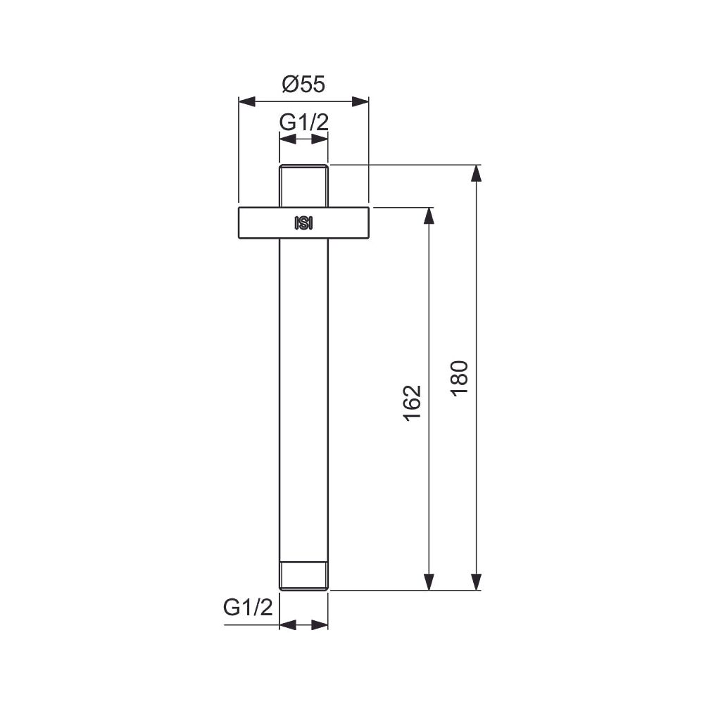 Ideal Standard Deckenanschluss Idealrain 150mm Magnetic Grey... IST-B9446A5 3800861095033 (Abb. 2)