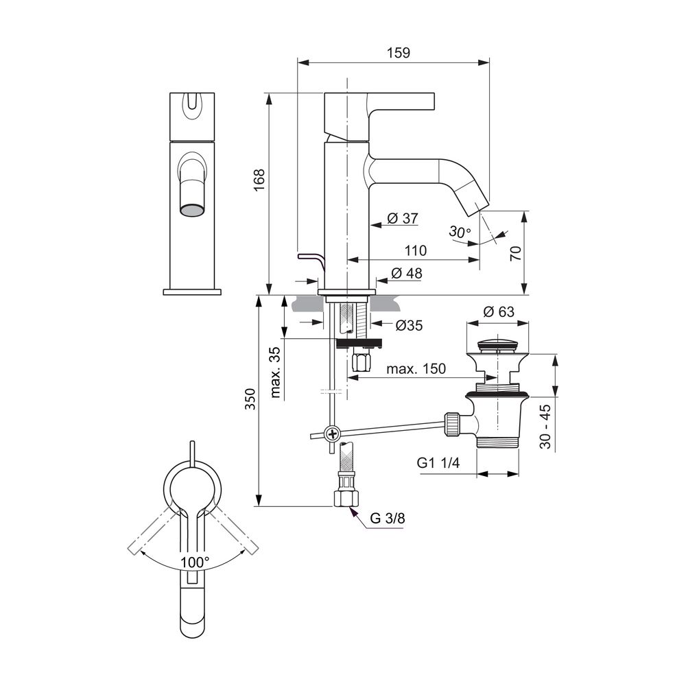 Ideal Standard Bundle01 Conca mit Waschtisch, Waschtisch-Unterschrank Weiß, Spiegel und A... IST-T4633Y1 8014140485032 (Abb. 10)