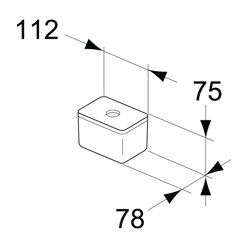 Ideal Standard Aufbewahrungsbox Connect Space, mit Deckel, 112x78x75mm, hellgrau... IST-E035267 5017830454892 (Abb. 2)