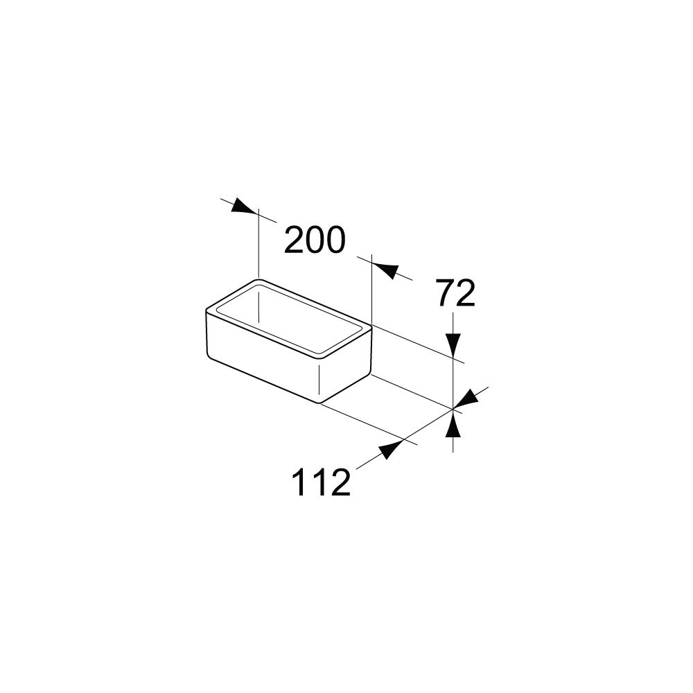 Ideal Standard Aufbewahrungsbox Connect Space, 200x112x72mm, hellgrau... IST-E039567 5017830455660 (Abb. 2)