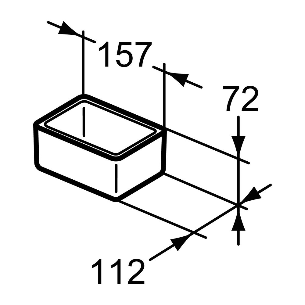 Ideal Standard Aufbewahrungsbox Connect Space, 157x112x72mm, hellgrau... IST-E039667 5017830455677 (Abb. 2)
