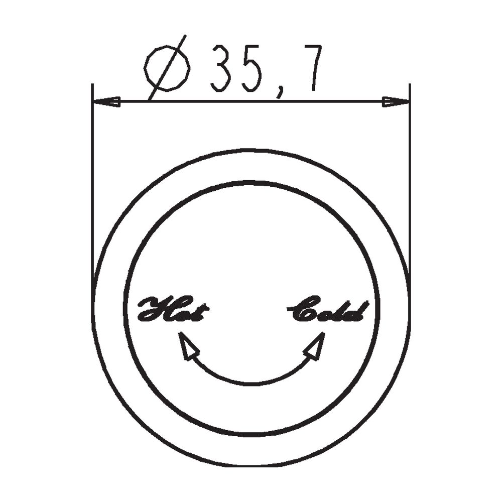 Ideal Standard JADO Zierkappe Hot/Cold Retro für alle Einhebelmischer Chrom... IST-H960527AA 4015234606689 (Abb. 2)