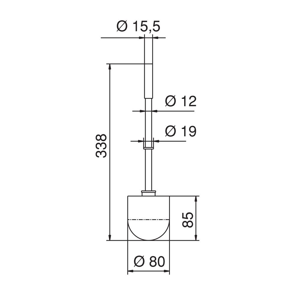 Ideal Standard JADO Ersatzbürstenkopf, H960643NU, für Toilettenbürstengarnitur... IST-H960643NU 4015234139002 (Abb. 2)