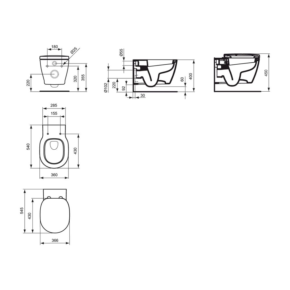 Ideal Standard WC-Sitz Tonic, Weiß... IST-K704701 4015413858472 (Abb. 2)