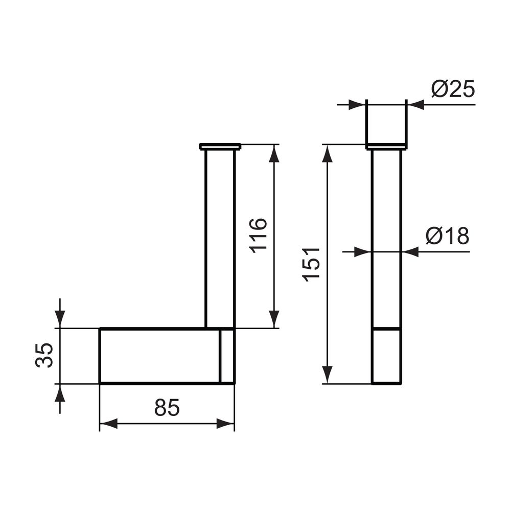 Ideal Standard Reserverollenhalter Connect, Chrom... IST-N1383AA 8014140353683 (Abb. 2)