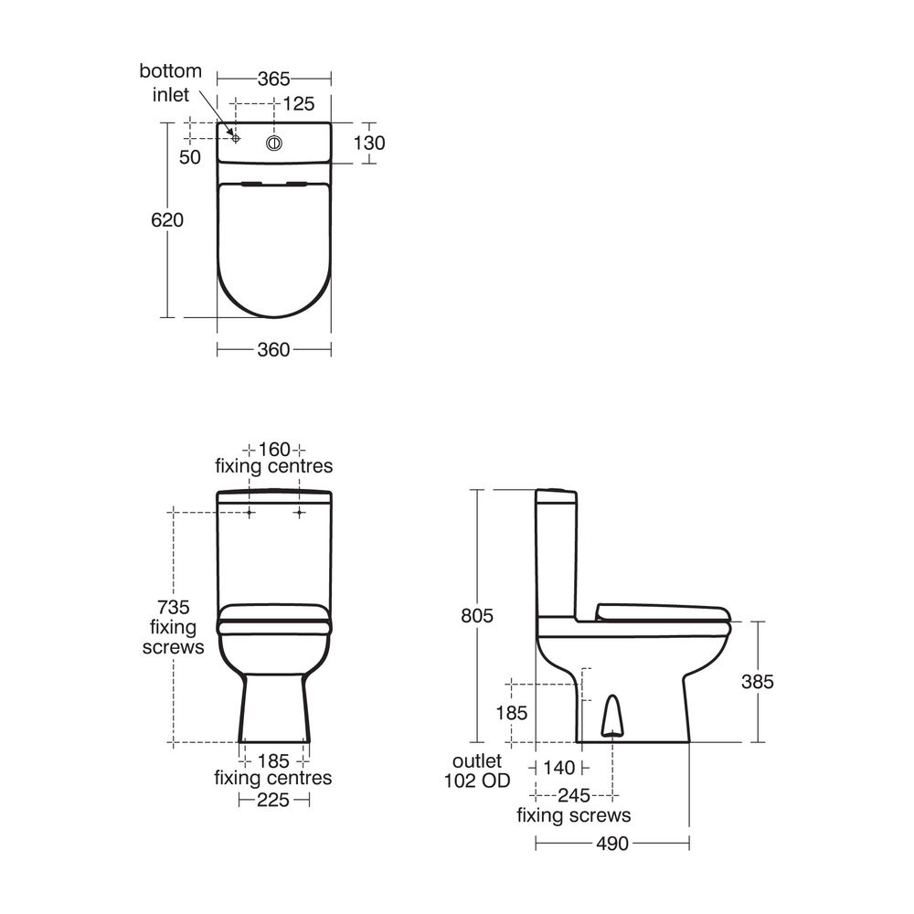 Ideal Standard Wand-WC-Kombipaket Exacto, ohne Spülrand, mit Softclosing, 355x480x350mm, W... IST-R002601 3391500582231 (Abb. 5)