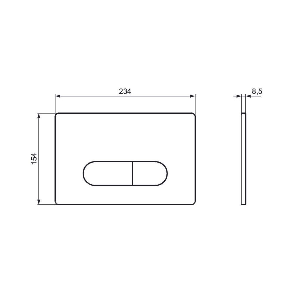Ideal Standard Bundle WC-Element ProSys, WC Connect Air und Platte Oleas M1 Chrom... IST-R040401 3391500585560 (Abb. 6)