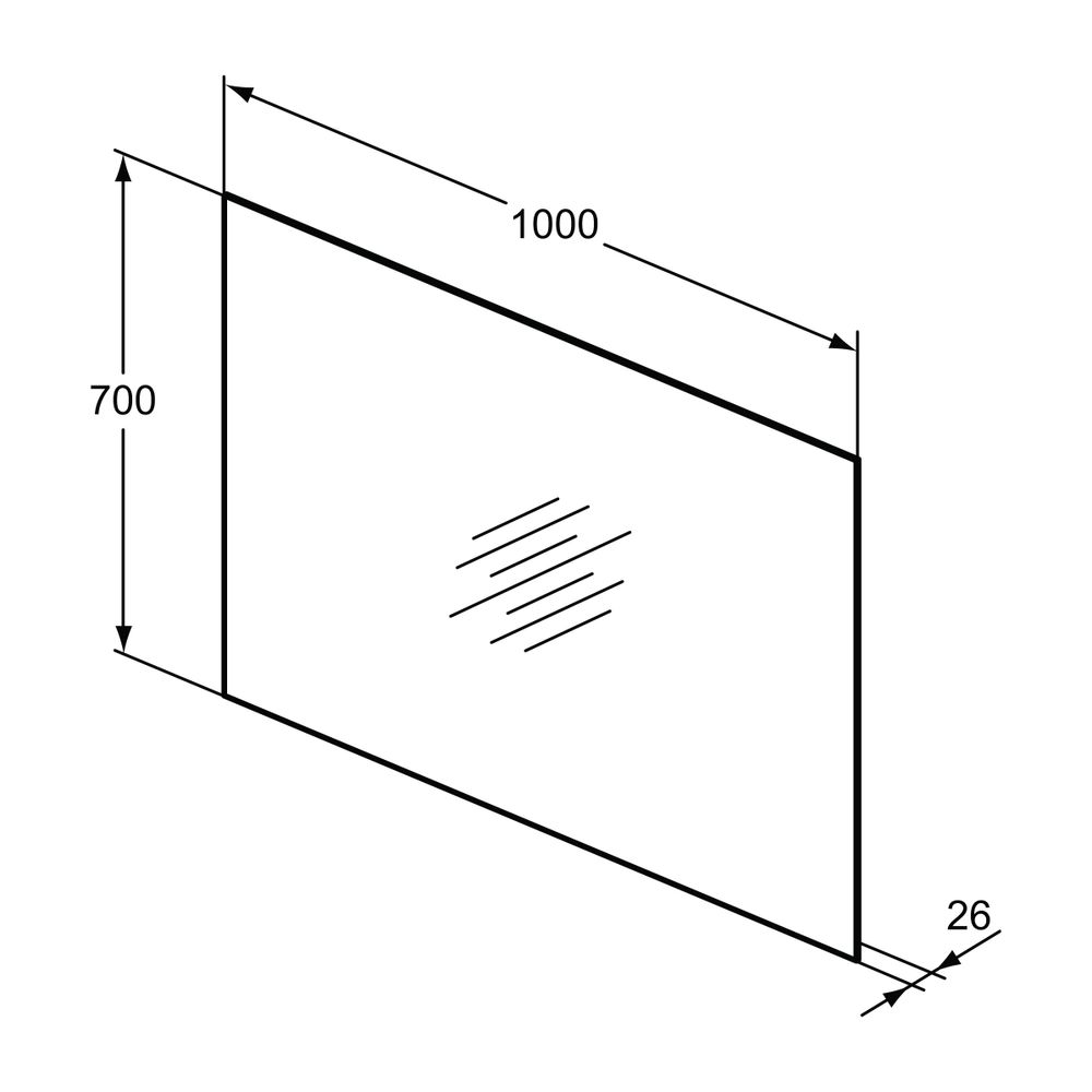 Ideal Standard Spiegel Mirror&Light, 55W, mit Ambientelicht, 1000x26x700mm... IST-T3337BH 8014140447290 (Abb. 2)