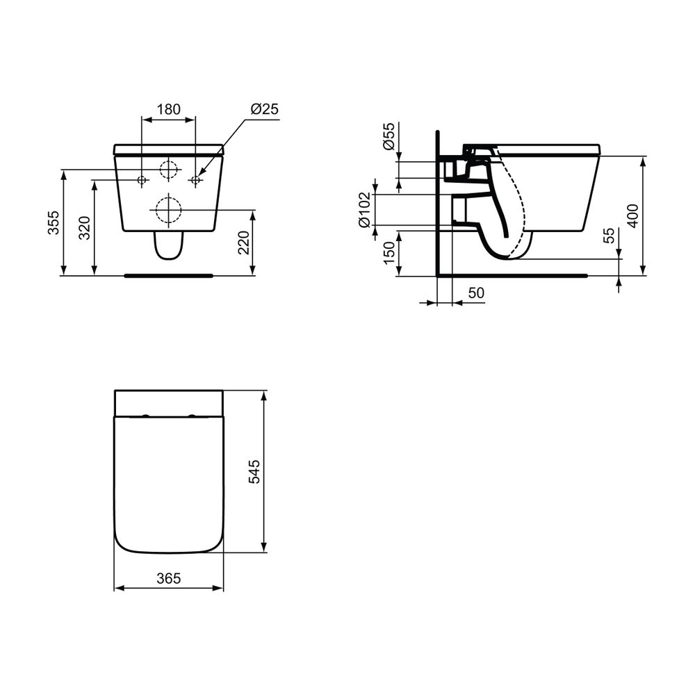 Ideal Standard WC-Sitz Blend Cube 365x455x35mm Seidenweiß... IST-T3926V1 8014140478805 (Abb. 5)