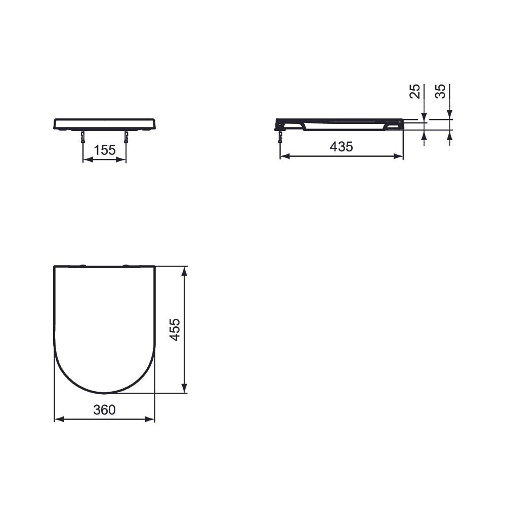 Ideal Standard WC-Sitz Blend Curve Softclosing 360x455x35mm Weiß... IST-T376001 8014140457701 (Abb. 10)