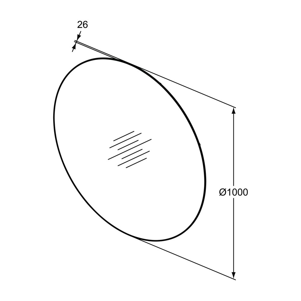 Ideal Standard Spiegel Conca, rund, 1000mm... IST-T3959BH 8014140461777 (Abb. 7)