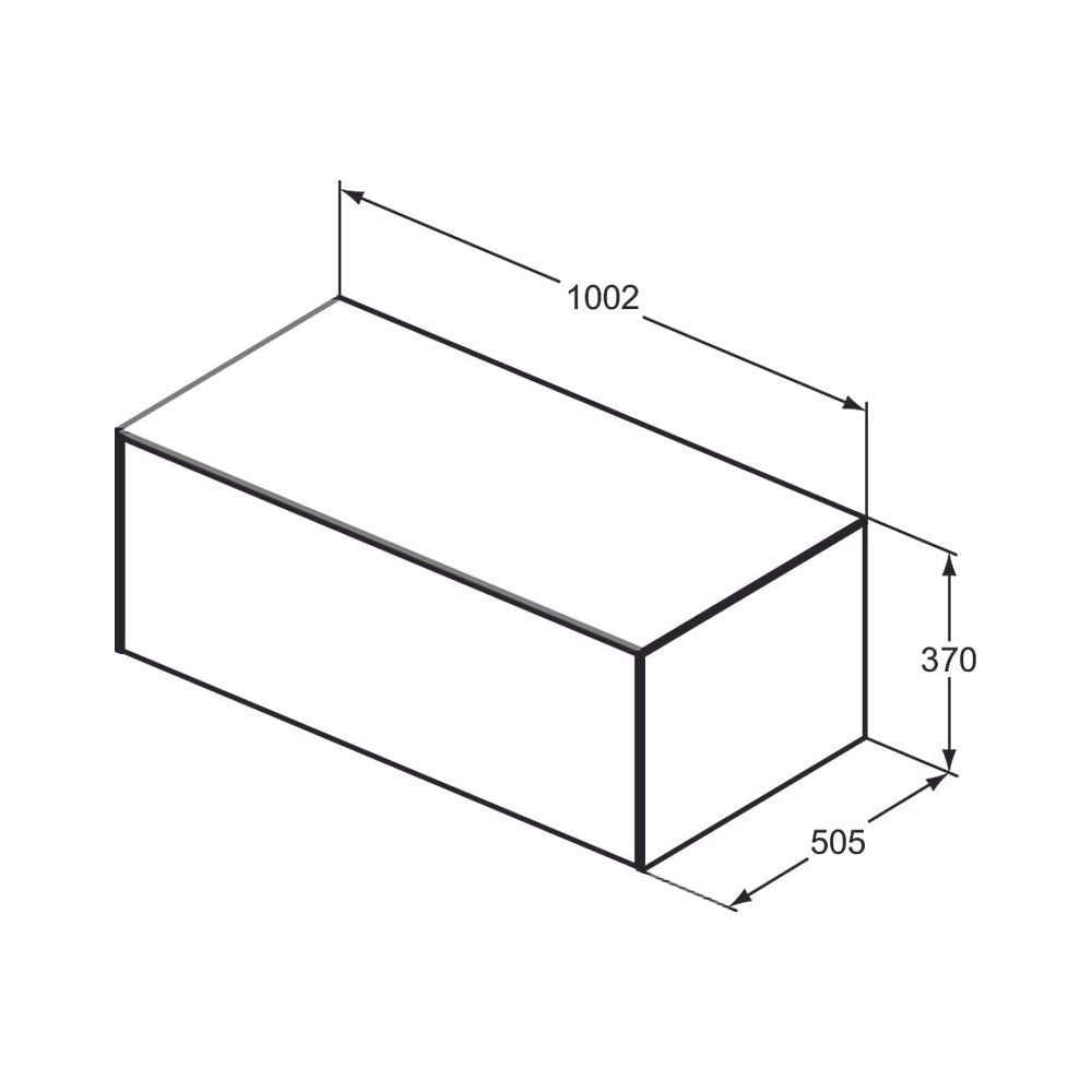 Ideal Standard Waschtisch-Unterschrank Conca, 1 Auszug, ohne Ausschnitt, 1002x505x370mm, A... IST-T4313Y2 8014140463504 (Abb. 6)