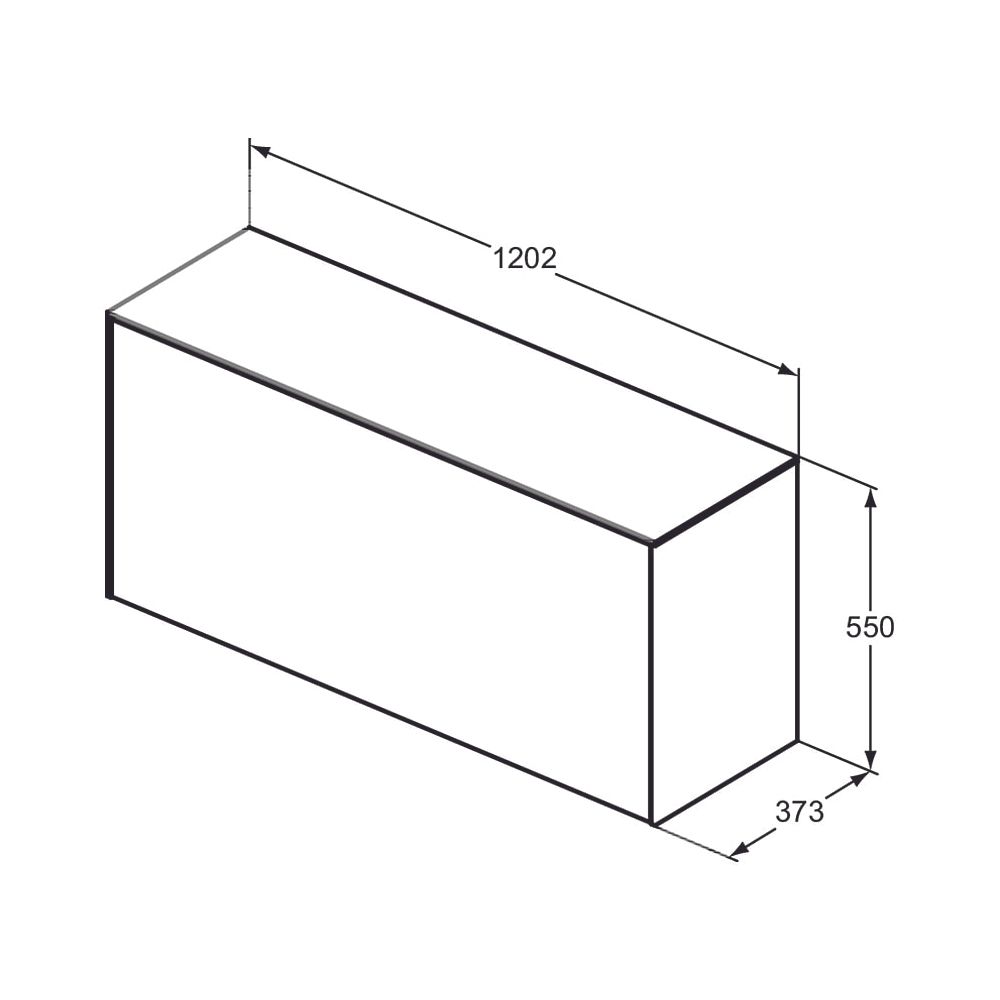 Ideal Standard Waschtisch-Unterschrank Conca, 1 Auszug, ohne Ausschnitt, 1202x373x550mm, E... IST-T4320Y4 8014140463948 (Abb. 6)