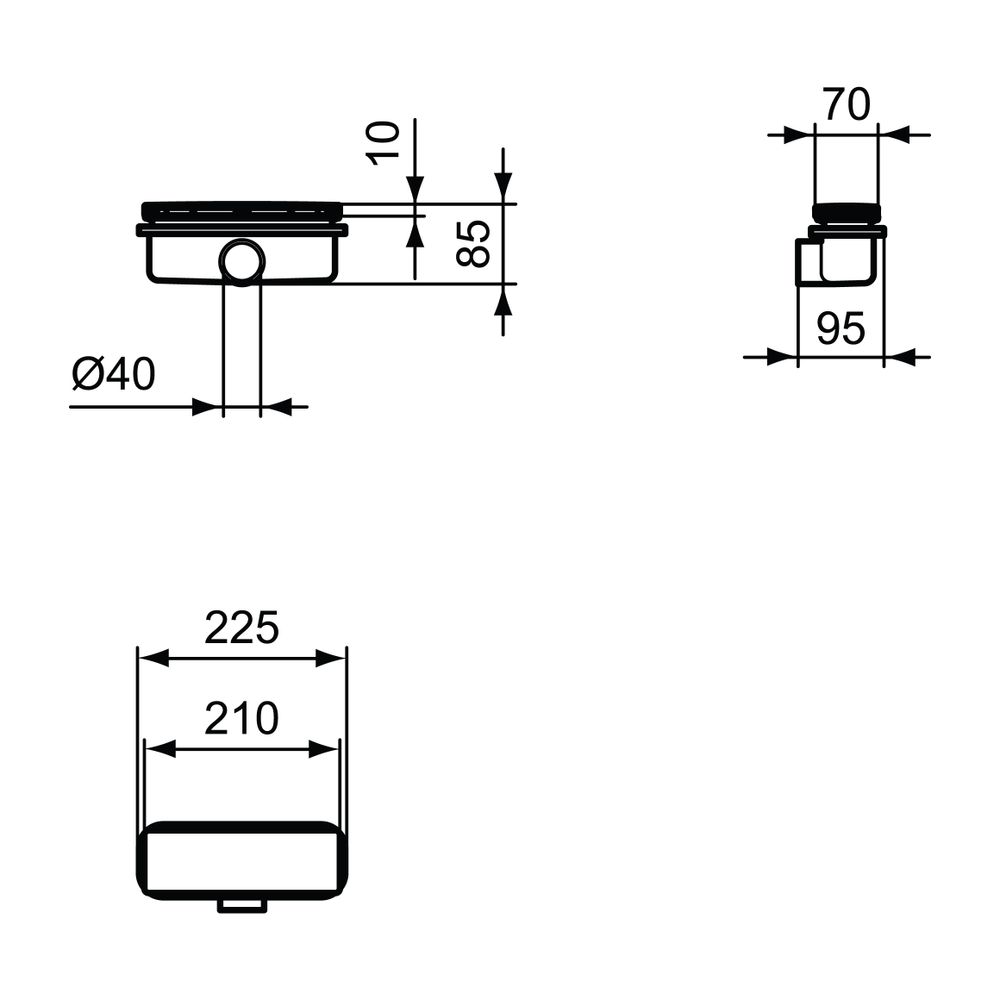 Ideal Standard Ablaufgarnitur Ultra Flat New mit Deckel Schwarz... IST-T4493V3 8014140486589 (Abb. 6)