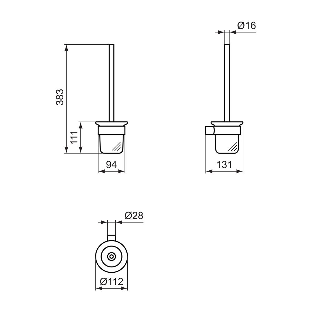 Ideal Standard WC-Bürstengarnitur Conca, rund, Chrom... IST-T4495AA 8014140478904 (Abb. 5)